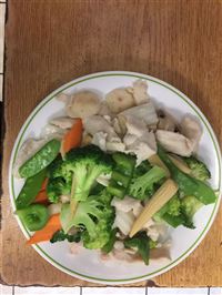 Boiled chicken with Mixed vegetables